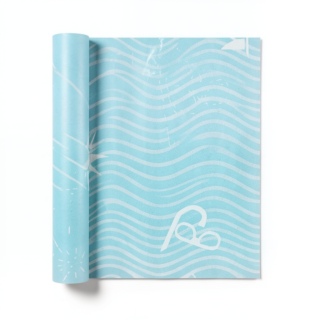 Vinyl Wallpaper Youthful Design 10m×53cm Cyan