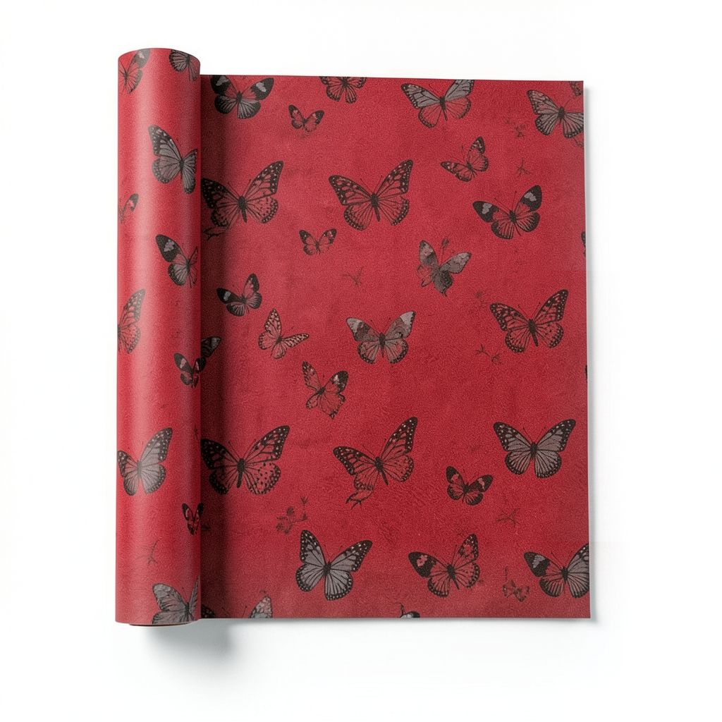Youthful Wall Covering 15.6m x 106cm Red with Brown and Gray