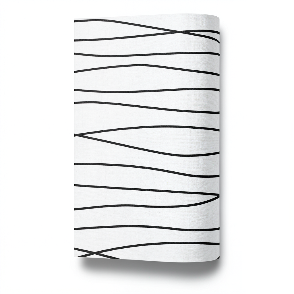 Youthful Wall Covering 10m x 53cm White with Black