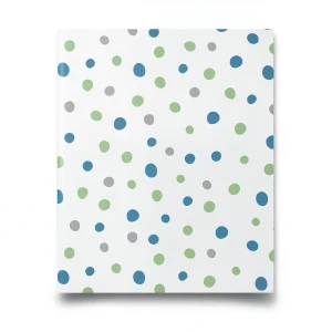 Vinyl Wall Decoration Youthful Design 10m×53cm Blue with Green, Gray & White