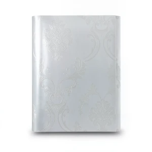 ورق جدران فينيل تصميم نقشات 15.6 م × 106 سم فضي