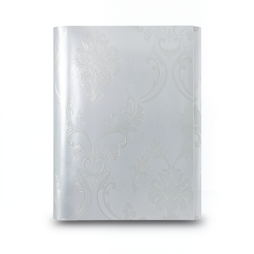 Vinyl Wallpaper Patterned Design 15.6m × 106 cm Silver