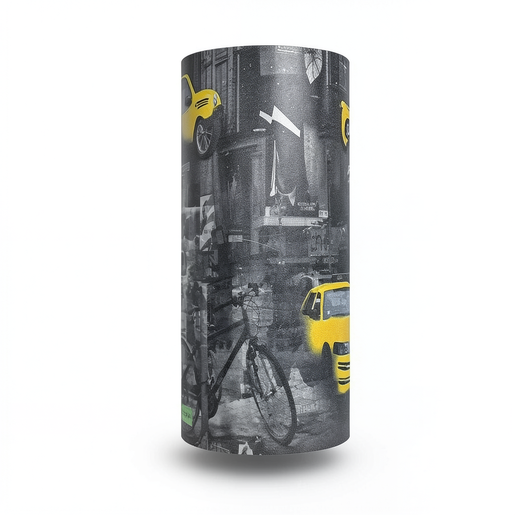 Vinyl Wall Decoration Youthful Design 10m×53cm Yellow Dark Gray