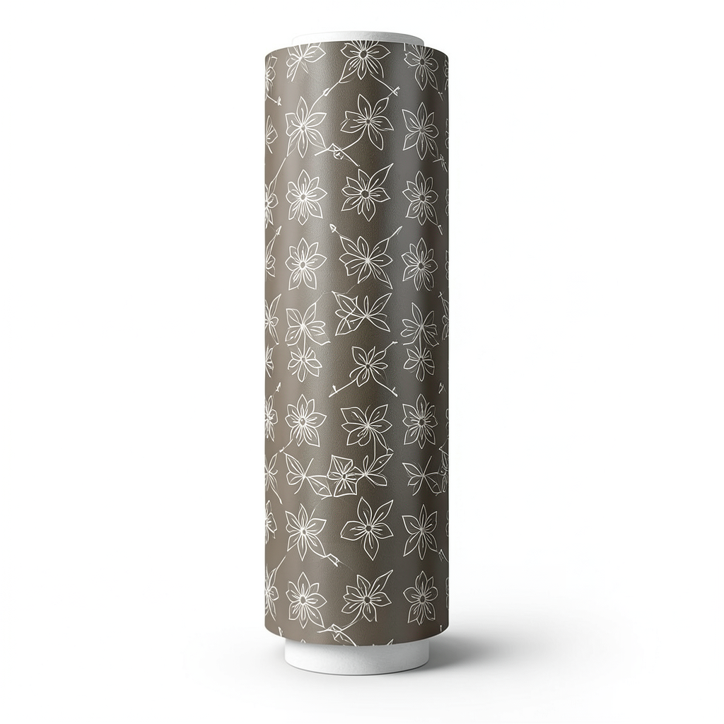 Vinyl Wallpaper Youthful Design 10m×53cm Brown with White