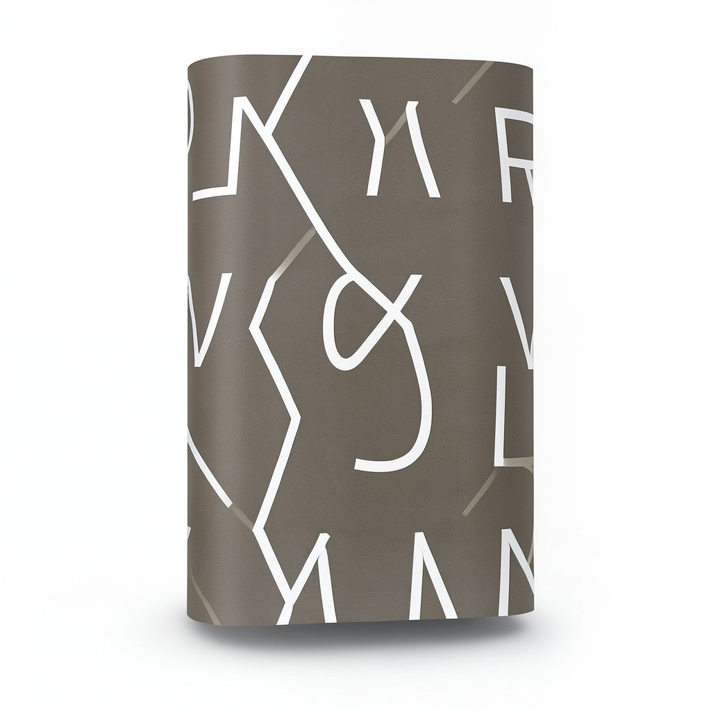 Vinyl Wallpaper Youthful Design 10m×53cm Brown with White