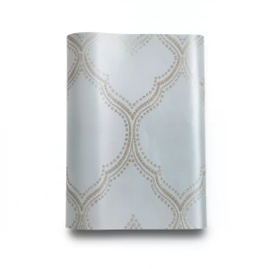 Vinyl Wallpaper Patterned Design 15.6m×106cm Silver Brown