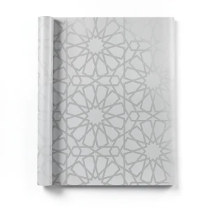 Patterned Wallpaper 15.6m x 100cm Gray Color