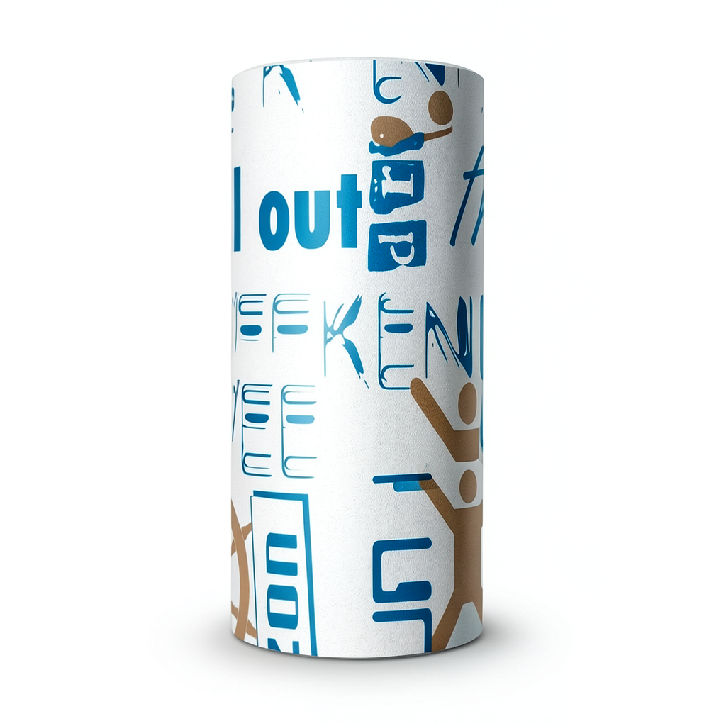 Vinyl Wallpaper Youthful Design 10m×53cm Blue and Brown