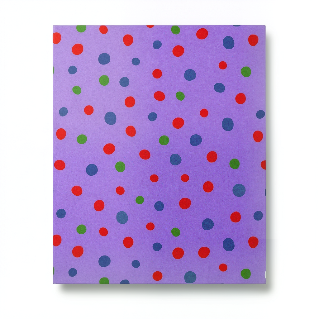 Youthful Wall Covering 10m x 53cm Purple with Red, Green and White