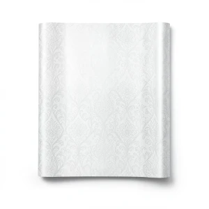 Vinyl Wallpaper Patterned Design 15.6m × 100 cm White