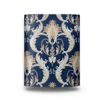 Italian Wallpaper Navy Blue with Beige, 10m x 1.06m, Model 82004