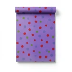 Youthful Wall Covering 10m x 53cm Purple with Red, Green and White