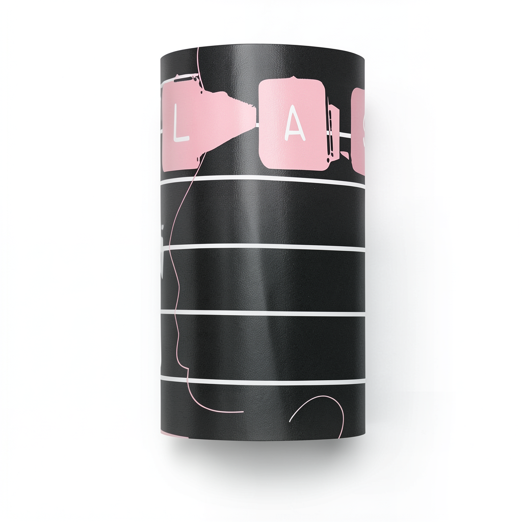 Youthful Wall Covering 10m x 53cm Black and Pink