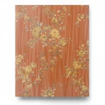 Italian Wall Decoration, 10m x 0.73m, Orange-Brown, Model 25053