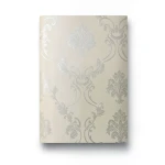 Vinyl Wallpaper Patterned Design 15.6m × 106 cm Beige with Silver