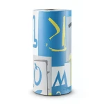 Vinyl Wallpaper Youthful Design 10m×53cm Blue Gray Yellow