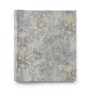 Italian Wallpaper Size 10m×1.06m, Gray with Beige Color, Model 82033