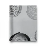 ورق جداري شبابي 10 م × 53 سم لون رمادي مع أبيض وأسود