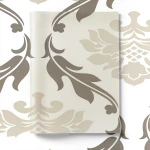 Vinyl Wallpaper Patterned Design 10 m × 53 cm Light and Dark Brown with Beige