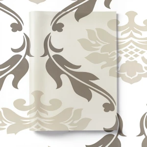 Vinyl Wallpaper Patterned Design 10 m × 53 cm Light and Dark Brown with Beige