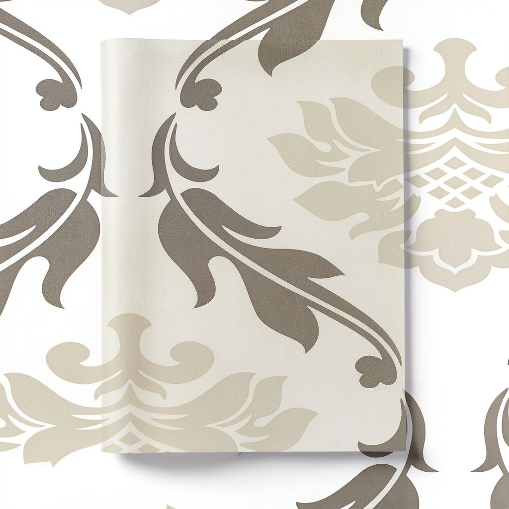 Vinyl Wallpaper Patterned Design 10 m × 53 cm Light and Dark Brown with Beige
