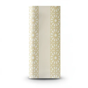 Patterned Wallpaper 15.6m Length, 100cm Width, Beige and Gold