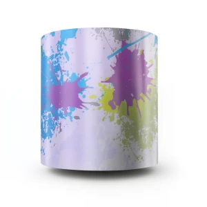 Vinyl Wallpaper Youthful Design 10m×53cm Purple Blue Yellow Gray