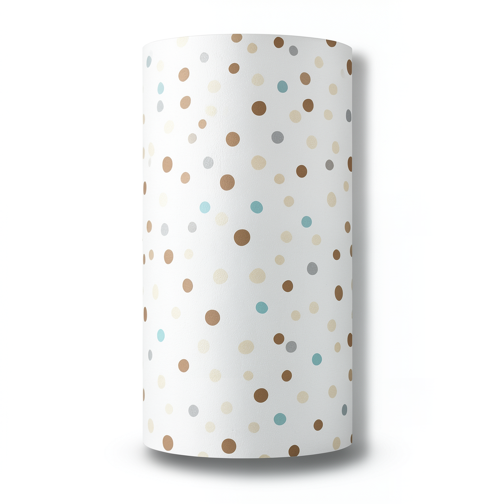 Vinyl Wall Decoration Youthful Design 10m×53cm White Brown Cyan