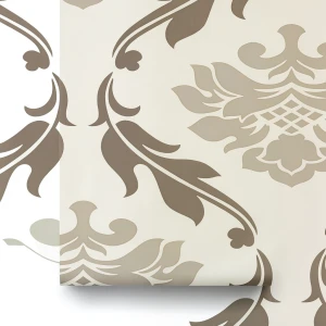 Vinyl Wallpaper Patterned Design 10 m × 53 cm Light and Dark Brown with Beige
