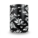 Vinyl Wallpaper Patterned Design 10 m x 53 cm Black with White