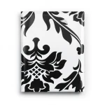 Vinyl Wallpaper Patterned Design 10 m x 53 cm Black with White