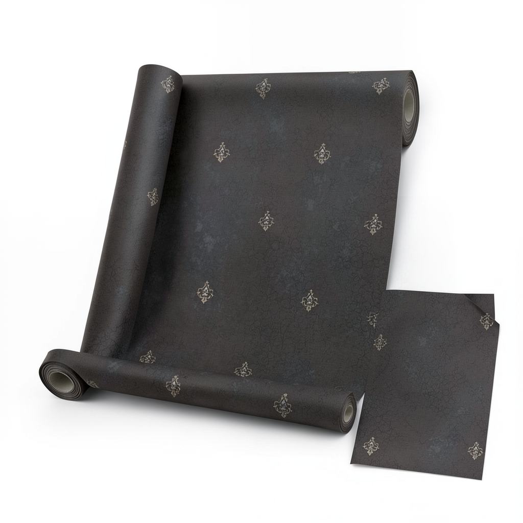 Classic Wallpaper Dark Brown 10m×1.06m, Model 83021