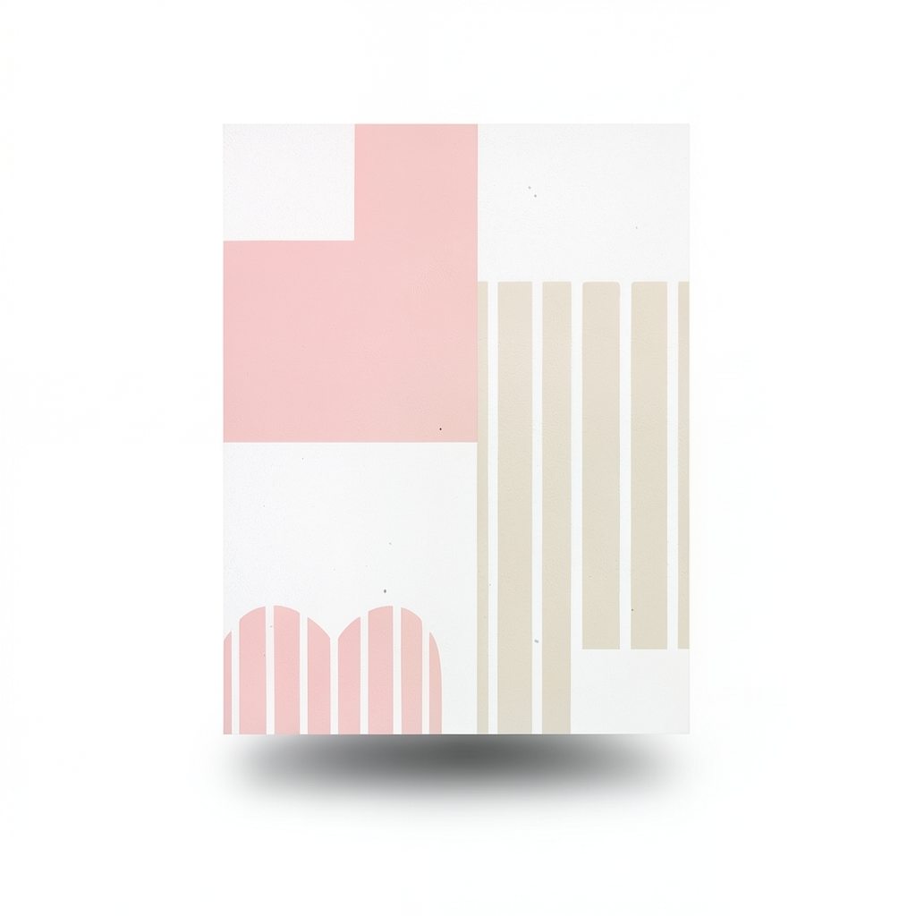 Youthful Wallpaper Light Beige with Pink, 10m Length, 53cm Width