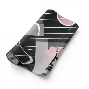 Youthful Wall Covering 10m x 53cm Black and Gray with Pink