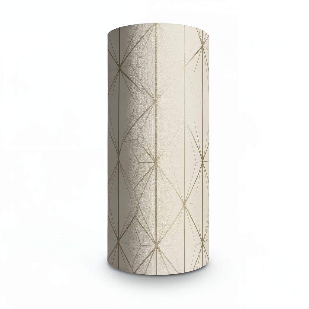 Patterned Wallpaper 15.6m x 100cm Beige and Brown
