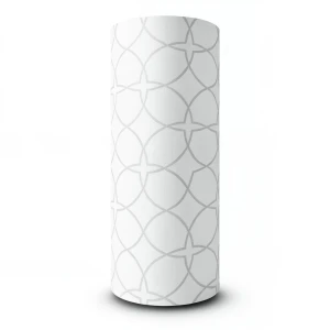 Patterned Wallpaper Size 15.6m×100cm White and Gray
