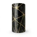 Patterned Wallpaper 15.6m×100cm Black with Gold