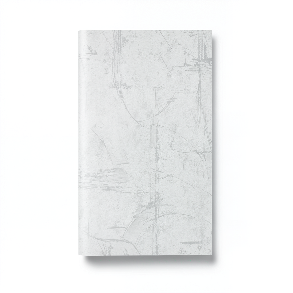 Patterned Wallpaper 15.6m Length, 100cm Width, Light Gray