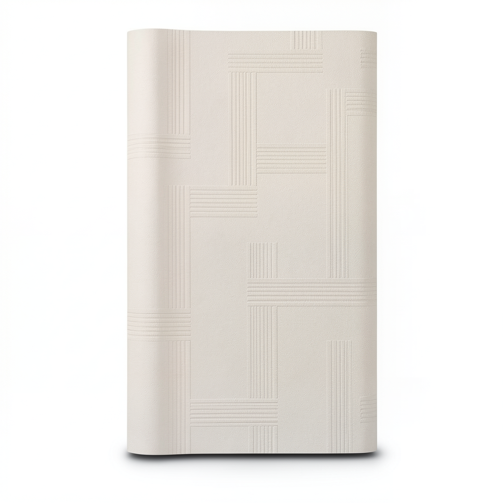 Embossed Wallpaper Length 15.6m Width 100cm Light Beige