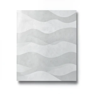 Vinyl Wall Decoration Wavy Design 15.6m×106cm Light Gray