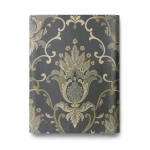 Classic Wallpaper Dark Gray with Beige Color, Size 10m×1.06m, Model 83008