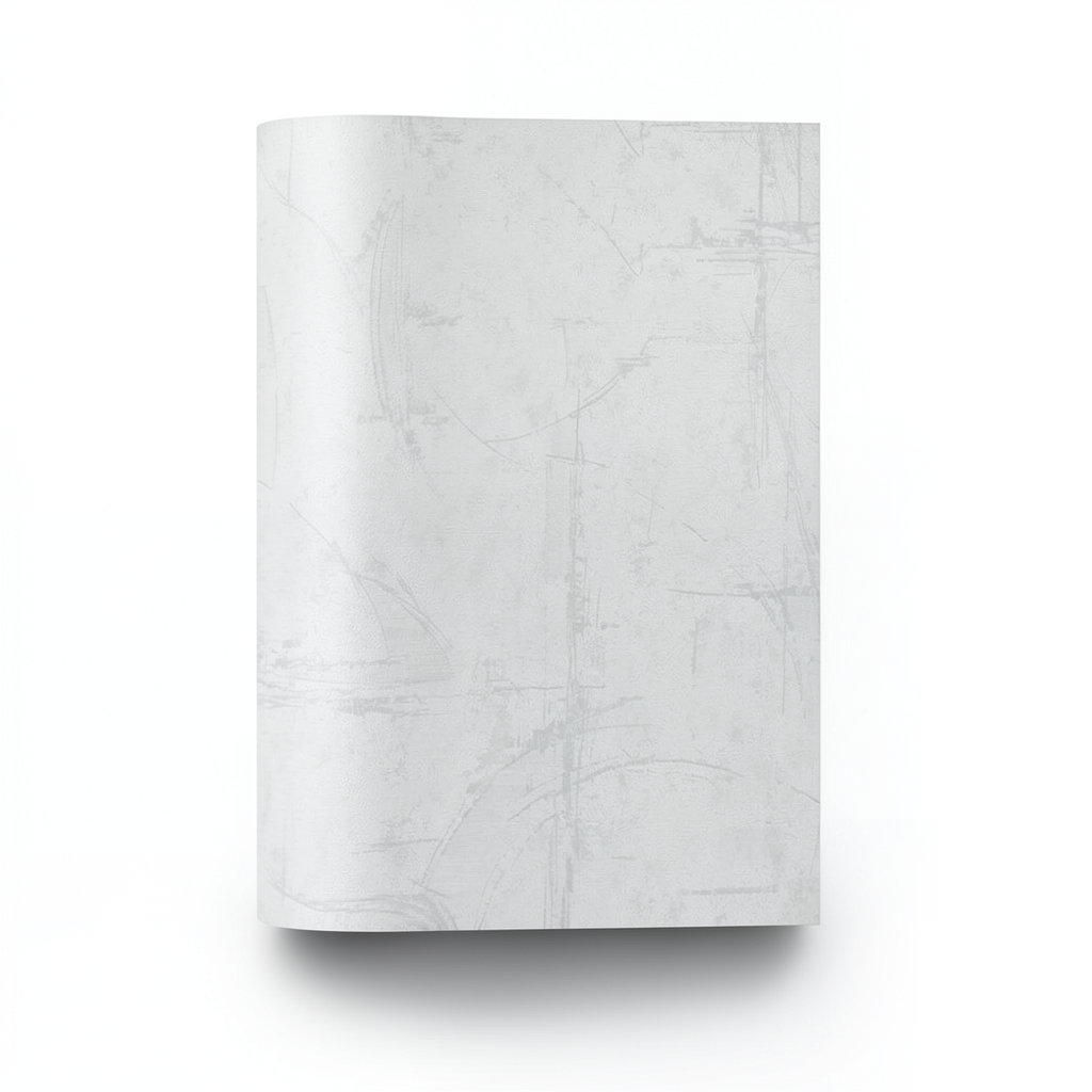 Patterned Wallpaper 15.6m Length, 100cm Width, Light Gray