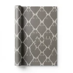 Patterned Wallpaper 15.6m x 100cm Dark Beige with Off-White Pattern