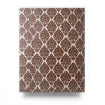 Patterned Wallpaper 15.6m×100cm Brown with White Patterns