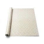 Patterned Wallpaper 15.6m x 100cm Beige with Off-White Pattern
