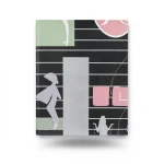 Youthful Wall Covering 10m x 53cm Black and Gray with Pink