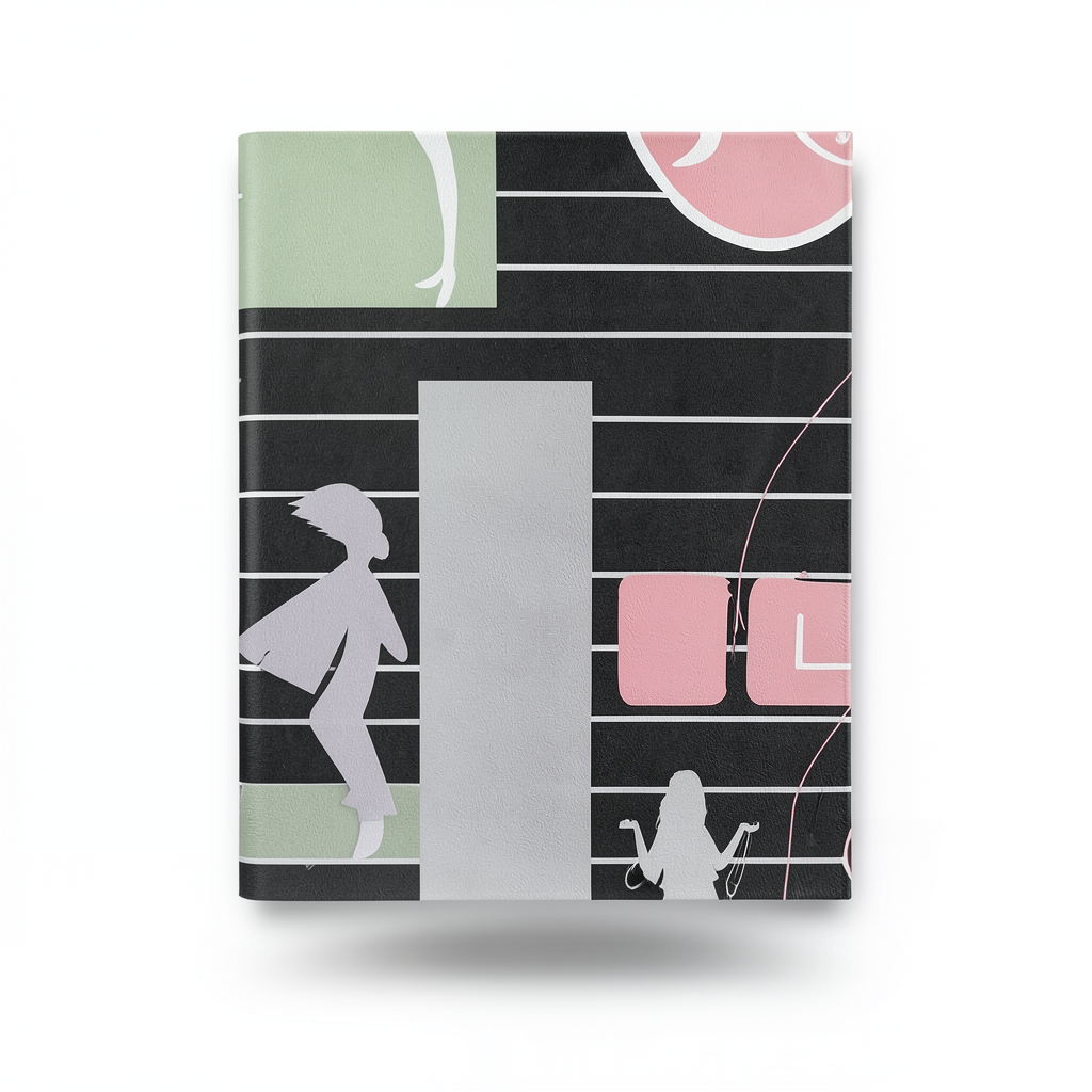 Youthful Wall Covering 10m x 53cm Black and Gray with Pink