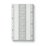 Patterned Wallpaper 15.6m×100cm Light Gray with Dark Gray Pattern