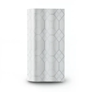 Vinyl Wallpaper Patterned Design 15.6m × 100 cm White with Gray