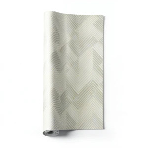 Vinyl Wall Decoration Wavy Design 15.6m×106cm Light Beige